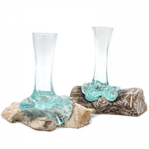 (image for) Molten Glass on Whitewash Wood - Vase - Small