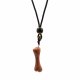 (image for) Cord Necklace Gemstone Pendant - Goldstone Bone