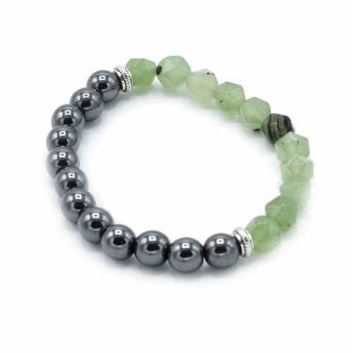 (image for) Faceted Gemstone Bracelet - Magnetic Jade