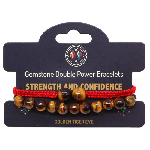 (image for) Gemstone Double Power Bracelets- Tiger Eye