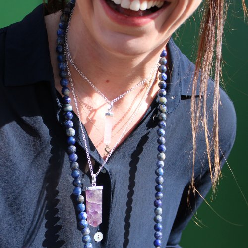 (image for) Gemstone Flat Pencil Pendant - Amethyst