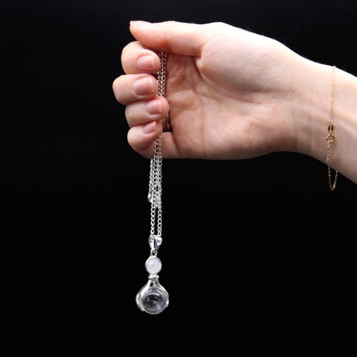 (image for) Gemstone Healing Hands Pendant - Black Agate