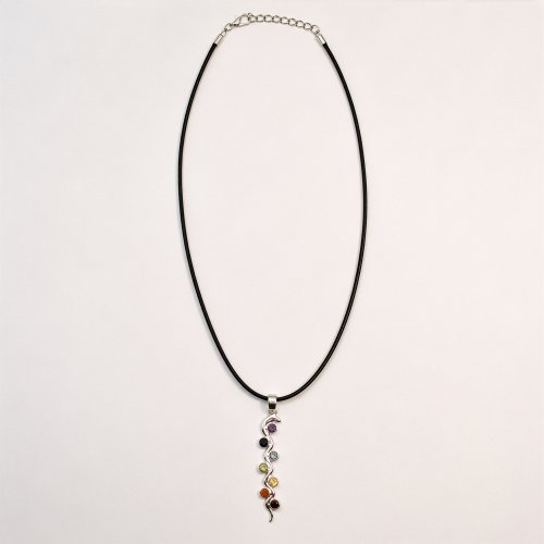 (image for) Indian Devotional Pendant - Silver Plated (45cm Cord)- Snake Chakra