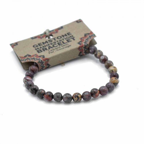 (image for) Gemstone Manifestation Bracelet - Lepard Skin - Courage