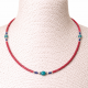 (image for) Nepalese Extra Fine Gem Necklace - Pink Coral & Turquoise Beads
