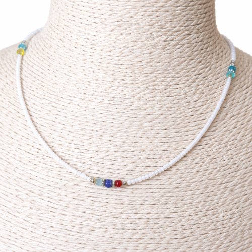 (image for) Nepalese Extra Fine Gem Necklace - Pearl & Cut Beads