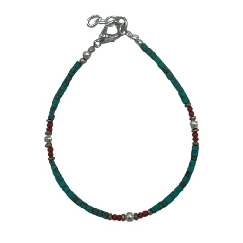 (image for) Nepalese Extra Fine Gem Bracelet - Turquoise Beads