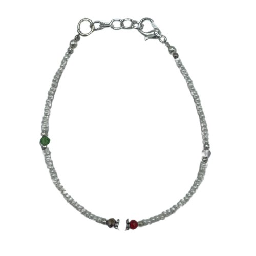 (image for) Nepalese Extra Fine Gem Bracelet - Pearl & Cut Beads
