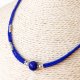 (image for) Nepalese Extra Fine Two Line Necklace - Blue Onyx & Lapis Pendant