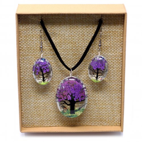 (image for) Pressed Flowers - Tree of Life set - Lavender