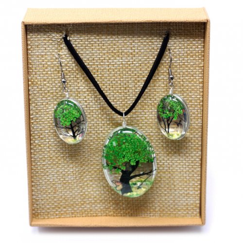 (image for) Pressed Flowers - Tree of Life set - Green