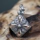 (image for) Silver & Gold Pendant - Square Drop