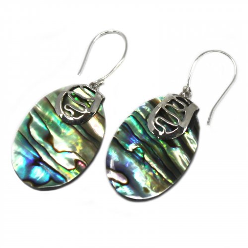 (image for) Shell & Silver Earrings - Abalone