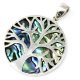 (image for) Tree of Life Silver Pendant 30mm - Abalone