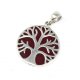 (image for) Tree of Life Silver Pendant 22mm - Coral Effect