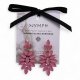 (image for) Soft Pink - Vintage Glass - Long Drop - Earrings