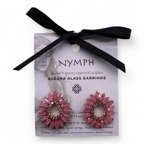 (image for) Soft Pink - Vintage Glass - Loop - Earrings